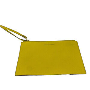 Michael Kors Jet Set Travel Clutch Sun Yellow Slim Pouch Style